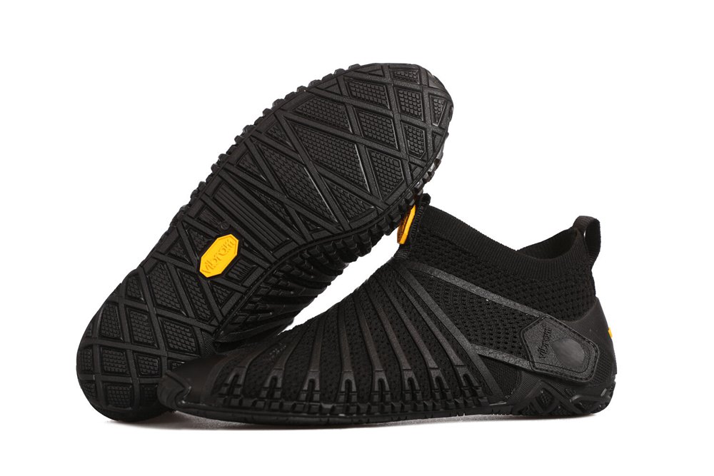 Vibram Furoshiki Mens Knit High - Shoes Black - NZS821470